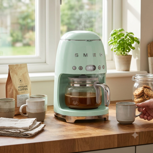ماكينة تحضير القهوة ترشيح بالتنقيط SMEG نمط الخمسي...