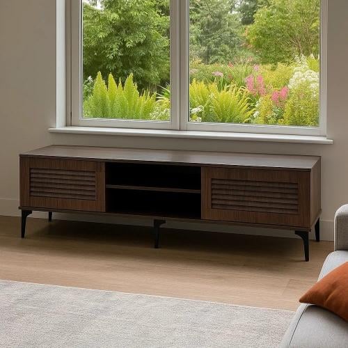 طاولة تلفزيون مودرن مقاس 160 سم - بني