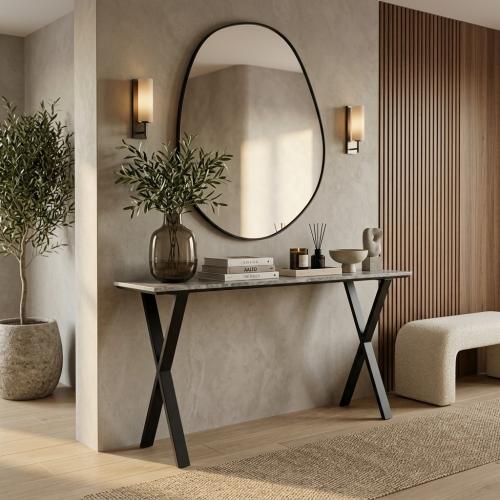 طاولة كونسول بسطح سيراميك 140 سم - تصميم أنيق وحدي...