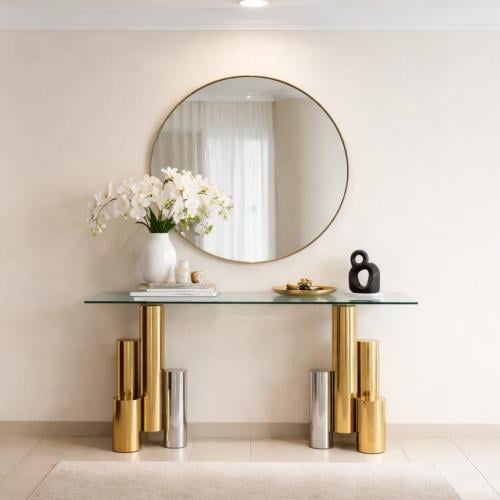 كونسول إستيل زجاج مودرن بتصميم مميز