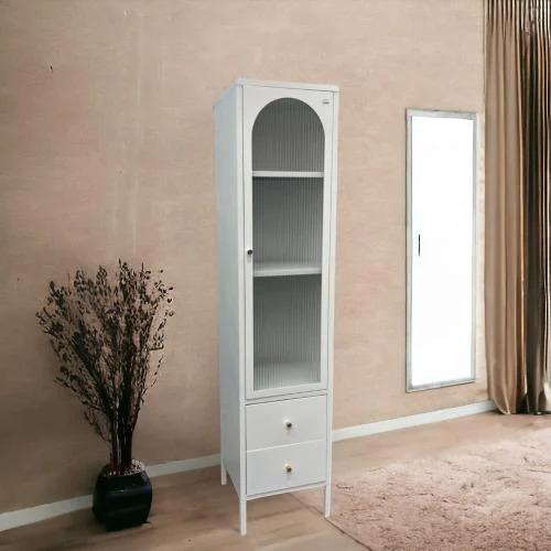 دولاب تخزين باللون الأبيض مقاس 180 سم