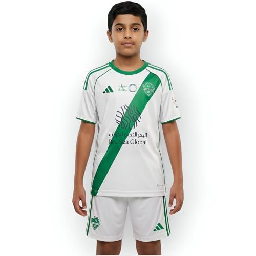 طقم الأهلي الثاني اطفال ولادي 2026 لون ابيض