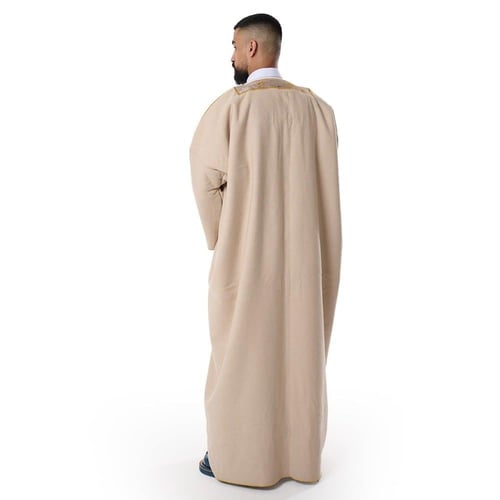 فروة رجالي شتوي بشت وبر لون بيج