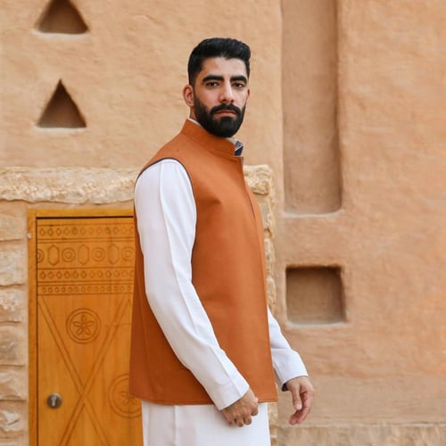 سديري رجالي شتوي لون جملي