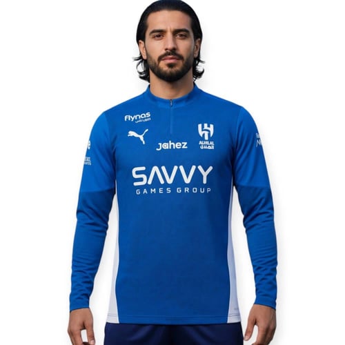 سويتر الهلال الازرق الجديد 2026 لتمارين