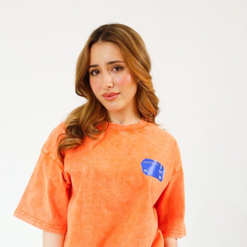 oversized orange washed T-shirts