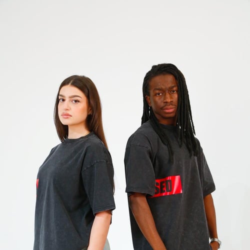 oversized black washed T-shirts
