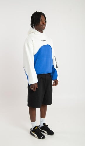 BLUE & WHITE WAVE HOODIE
