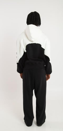 BLACK & WHITE WAVE HOODIE