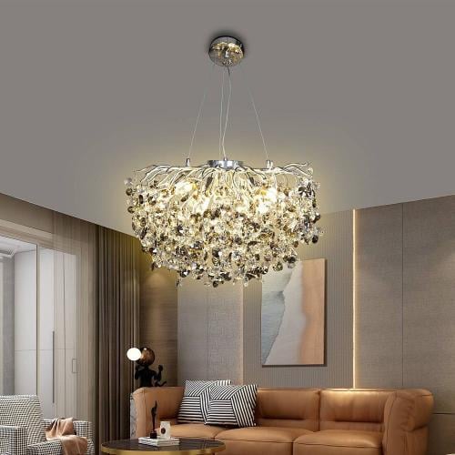 نجف مودرن فضي مع شفاف