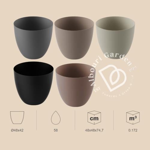 حوض نبات بلاستيكي على شكل وعاء (⌀: 48 سم)