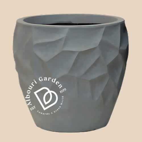 طقم احواض اسمنتي، رمادي، بيضاوي