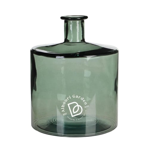 مزهرية زجاجية بشكل زجاجة