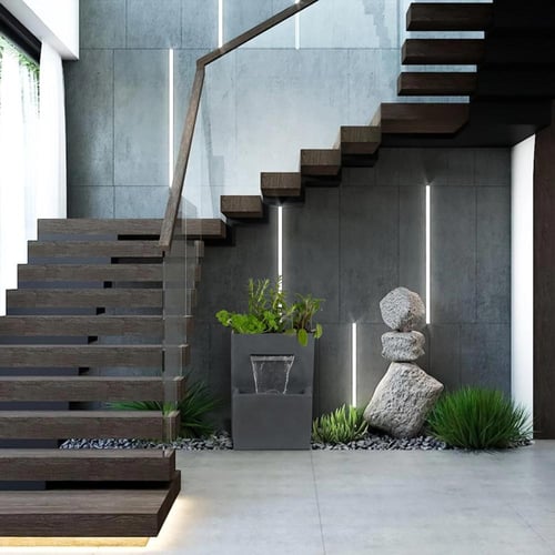 نافورة بتصميم عصري على شكل شلال - داخلي أو خارجي