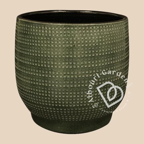 حوض دائري مضلع من السيراميك (5 أحجام، لونان)