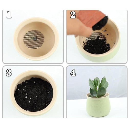 شبكة تصريف لأصيص الزهور (طقم 12 قطعة)