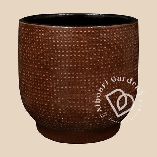 حوض دائري مضلع من السيراميك (5 أحجام، لونان)