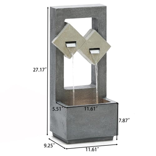 نافورة مستطيل مع ضوء ليد