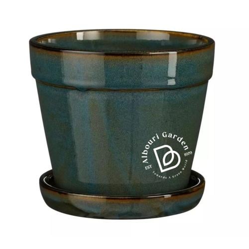 أصيص كلينت مع صحن سفلي