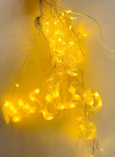 زينة رمضان عبارة رمضان كريم بطول 3 متر 20 مصباح LE...