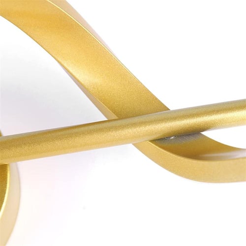 ابليك جداري مودرن فخم ذهبي مع 3 إضاءات