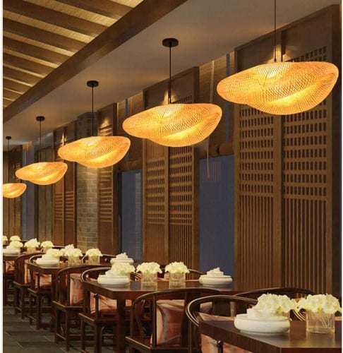 ثريا تراثية صدف مصابيح سقف متدلية بنمط جنوب شرق اس...