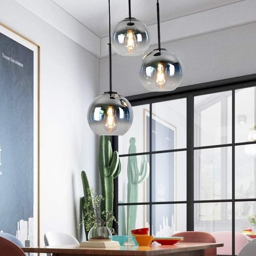 ثريا علاقي موردن كروي ثلاثية بقاعدة لمبة E27