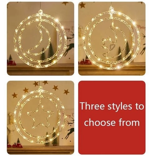 ديكور رمضان حلقتين ونجمة زينة رمضان زينة عيد ميلاد