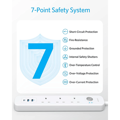 انكر باور اكستند توصيلة بـ 3 مخارج كهرباء ومخرجين...