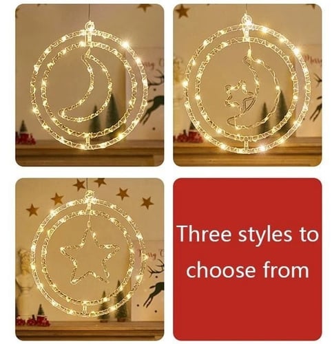ديكور رمضان حلقتين ونجمة وهلال زينة رمضان زينة عيد...