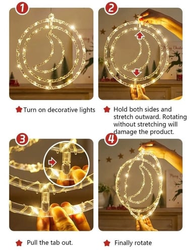 ديكور رمضان حلقتين ونجمة وهلال زينة رمضان زينة عيد...
