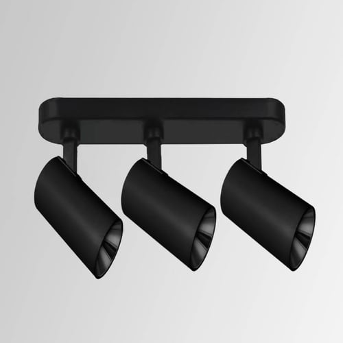 كشاف LED ثلاثي متحرك لطش تراك لايت أسود الامنيوم