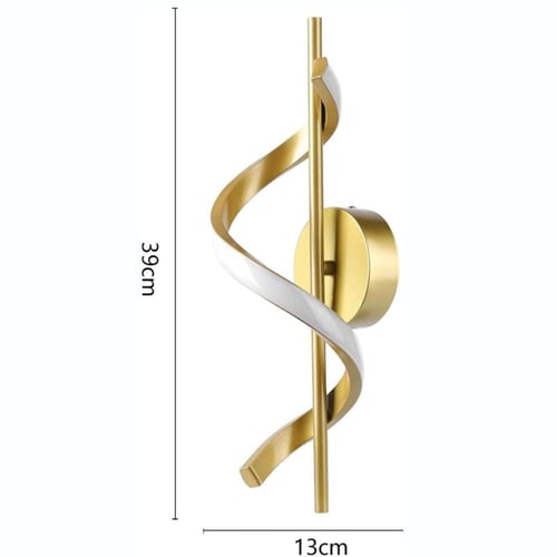 ابليك جداري مودرن فخم ذهبي مع 3 إضاءات