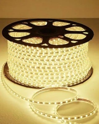 شريط ليد 50 متر 3 خط لون اصفر 12 واط ضمان 2 سنوات