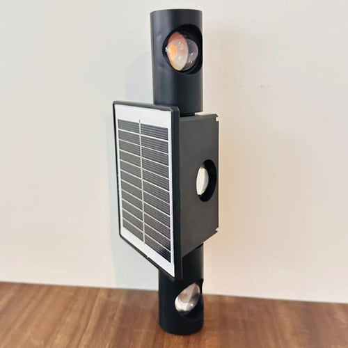 جداري طاقة شمسية متحرك ثلاثه لون 1/3 اصفر ابيض كري...