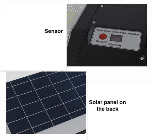 كشاف شارع طاقه شمسيه 600 وات ضمان 2 سنوات