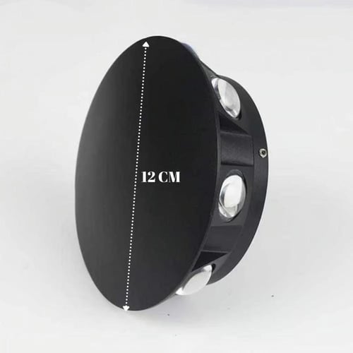 ابليك جداري دائري أصفر 6 عدسات ضمان 2 سنوات