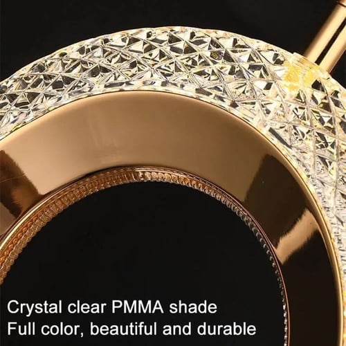 علاقي موردن ذهبي بثلاث اضاءة كرستال مفرد بطول 120...