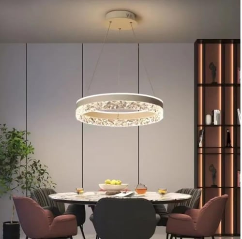 ثريا ليد موردن ب3 اضاءات دائرية عصرية 60 سم