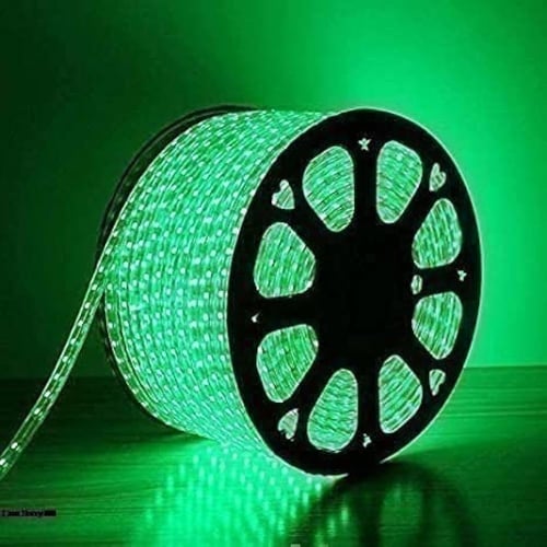 شريط ليد 50 متر 2 خط لون اخضر 7 واط ضمان 2 سنوات