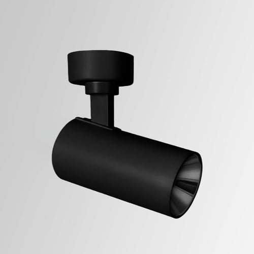 كشاف LED مفرد متحرك لطش تراك لايت أسود الامنيوم