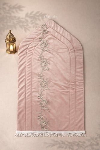 سجادة ترف المبطنة - وردي لؤلؤي