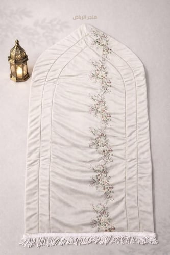 سجادة ترف المبطنة - فضي لؤلؤي