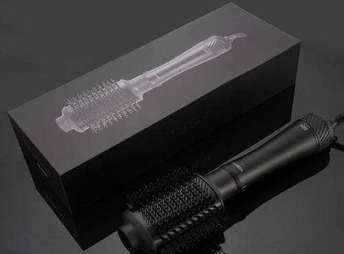 مصفف شعر فرشاة 2 في 1 من ريبون 1200 واط فرشتين قاب...