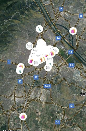 خريطة ڤيينا