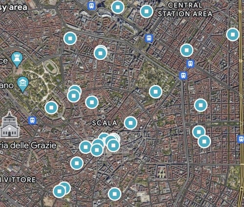 خريطة ميلان