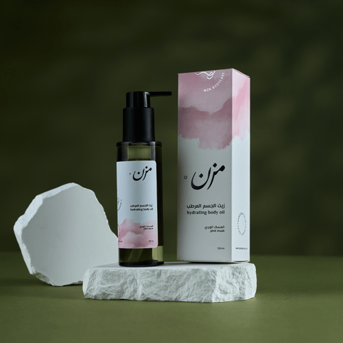 زيت الجسم المرطب بالمسك الوردي