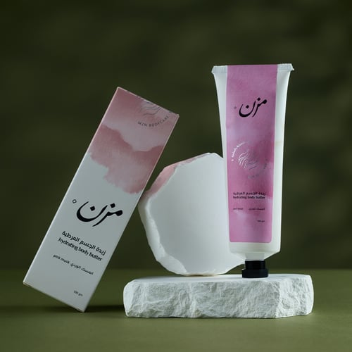 زبدة الجسم بالمسك الوردي