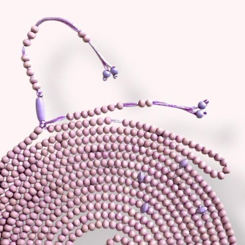 سبحة مميزة خشب موف لامع جودة عالية 7.8 مل