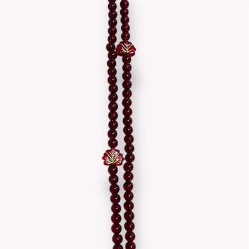 سبحة بلاستيك لون برغندي مع عداد 6.5 مل